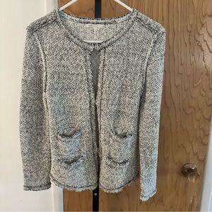 Maje Monochrome Textured Cardigan size 1